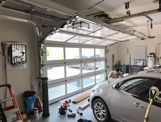 Garage door noise reduction service by San Jacinto Garage Door Repair in San Jacinto
