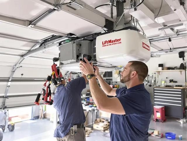San Jacinto Garage Door Repair technician performing advanced diagnostics on garage opener in San Jacinto