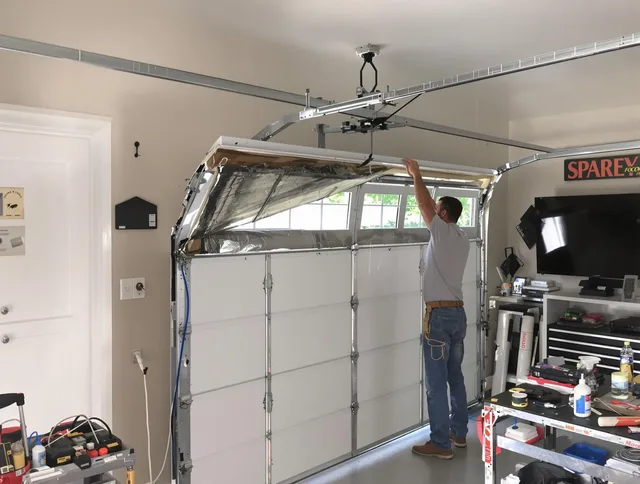 Garage door section replacement by San Jacinto Garage Door Repair in San Jacinto